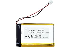 Fayerkar 3,7 V 3000 mAh 974058 akumulator litowo-polimerowy, zamiennik do produktów elektronicznych DIY z ruchomymi diodami LED 3,7-5 V