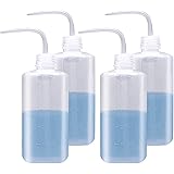 4 Stück 500ml Spritzflasche Laborflasche Waschflasche, Squeeze Flasche aus Kunststoff für Gartenarbeit, Industrie, Labor und