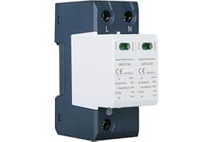 DEWIN Scaricatore di Sovratensione, 2P 40KA AC 275V Dispositivo di Protezione Contro Le Sovratensioni Scaricatore di Sovratensione a Bassa Tensione della Casa per la Protezione Contro i Fulmini
