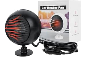 Mokeum Riscaldatore per auto, portatile, elettronico, 12 V, 150 W, 2 in 1, funzione di riscaldamento/raffreddamento, sbrinamento e sbrinamento per auto, colore nero