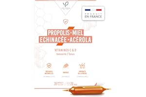 Yves Ponroy - Complément Alimentaire Défenses Naturelles, Résistance de l'Organisme - Propolis, Miel, Echinacée, Astragal, Acérola (vitamine C) - 20 ampoules - Cure de 20 jours - Fabriqué en France