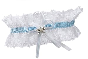 BRAUTCHIC Liga Novia a la Boda XL XXL- Liga Nupcial PLUS SIZE con Bonita Mariposa de Cristal- Garter Boda - Novias Accesorios- MUST HAVE- Regalo Dama de Honor, Bachelor Party- BLANCO, MARFIL