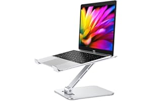 Babacom Support Ordinateur Portable, Support PC Portable Réglable en Antidérapant Aluminium Ventilé, Ergonomique Pliable Compatible avec MacBook Air, Pro, Autre Laptops Tablettes 10” - 16”