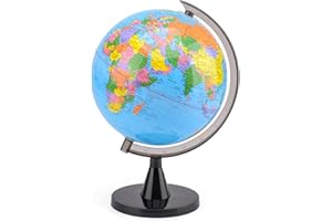 B4E World Globe For Kids(20x20cm) | Geographic Learning Tool | Kids Educational Toys | World Globe With Stand