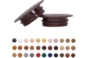 SKIR'CO 20 tapones de plástico para agujeros de 14 mm, tapones para agujeros de muebles, tapas de agujero de taladro, tapas de agujero de tornillo (marrón S16)