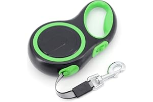 MoYouno 8M Long Retractable Dog Leash 110lbs, Heavy Duty Pet Lead Durable Dog Leash Automatic Extendable Dog Training Leash Up to 50KG, Green