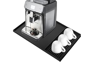 VEGOATY Tapis en silicone pour machine à café, 60 x 40 cm, antidérapant, avec tapis d'égouttement séparable, étanche, pour friteuse, four, grille-pain