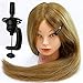 Neverland Stand 26 inch Natural 90% Hair Styling Head Hairdressing Training Mannequin Head With Blonde 66 cm