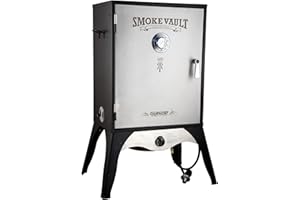 Camp Chef Smoke Vault - Vertical, Propane Meat Smoker for Outdoor Cooking of Meat, Pies & More - 150°F to 350°F Range - 18"