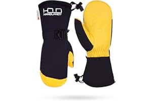 HANDLANDY Winter Snowboarding Mittens Men Women - Warm 3M Thinsulate Thermal Ski Mitten with Build-in Gloves