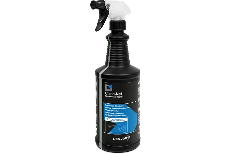Errecom Clima-Net, Formato Maxi 1 Litro, Detergente para Aires Acondicionados, Filtros, Baterías con Aletas y Unidades E