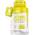 Herbtonics Immune System Support Vitamin K2 (MK7) with D3 5000 Iu Supplement with Bioperine (Black Pepper) 120 Vegetarian Capsules, Strong Bones and Heart Health -k2 d3 Complex- Tiny Easy to Swallow