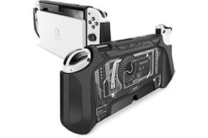 Mumba Dockable Case for Nintendo Switch OLED 2021, [Blade Series] TPU Grip Protective Cover Accessories Compatible with Nintendo Switch OLED 7 Inch and Joy-Con Controller (Cobalt)