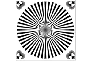 GreenIT 2 Stück 10cm Aufkleber Sticker Siemensstern Focus Test Chart Weißabgleich Kamera Auflösung