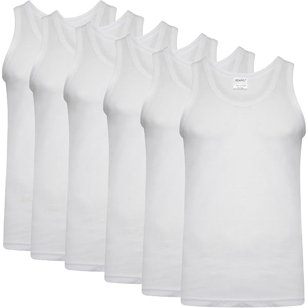 ASRL Lot De 3 Gilets Homme 100% Coton - Noir Blanc Classique S à XXL