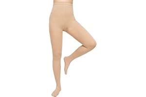 Evolyline Medical Compression Tights for Women & Men 15-20 mmHg, Closed Toe Compression Pantyhose Opaque, Graduated Support Tights Compression Stockings for Varicose Veins Edema Flight Nursing