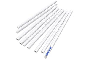 Delamu 3.24M Cord Hider for 1 Cord, Self-Adhesive Cord Covers for Wires on Wall, Easier Install Wire Hider, Mini Cable Cover Management Raceway, 9X L360mm, W12mm, H8mm, White