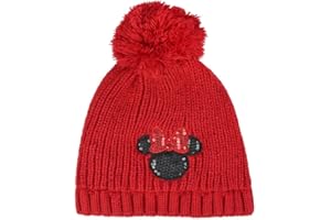 CARTOON Cappello Invernale con Pompon Minnie Disney Cuffia Berretto per Bambine 100% Acrilico