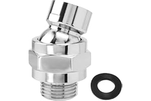 Bestgle duschkopf regendusche kugelgelenk schwenkkopf ersatzteil kugelkopf anschluss für duschkopf 360°drehbar duschanschluss messing g1/2 poliert chrom zum anschluss von duschköpfen wasserleitungen