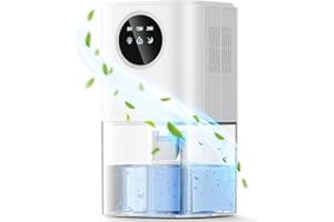 KITMOUS 1800ML Deumidificatore d'aria ultra silenzioso e antimuffa con 7 luci notturne colorate e spegnimento automatico, assorbitore di umidità elettrico per bagno e camera da letto