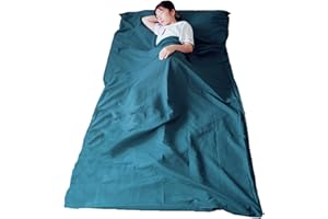 Elonglin Drap de Sac de Couchage de Voyage Portable, Microfibres Doublure Sac de Couchage Idéal pour Auberges Refuges Voyage Hôtel Camping