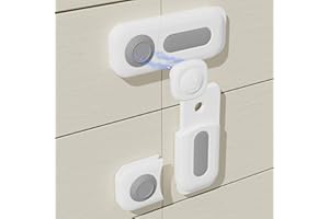 FLURYSAR Kindersicherung: 6er Set + 2 Schlüssel Magnetschranksicherung für Schränke & Schubladen - Kein Bohren, Stark Klebend 3M Kleber, Langlebig - Baby-Sicherheitsschlösser für Möbel, Küche & mehr!