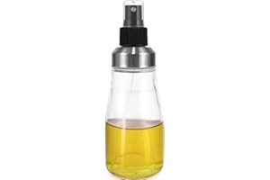 PARENCE.- Spray Huile et Vinaigre 330 ml – Distributeur à Pulvérisation en Verre et Acier Inoxydable – Bouteille Réutilisable pour Cuisine