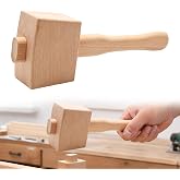 VETOLAKA Beech Wood Hammer: Manual Ice Hammer Beech Wood Hammer Ergonomic Woodworking Hammer Round Shape for Kitchen and Craf