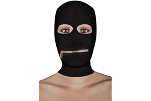 Ouch! Bondage Extreme Zipper Mask With Mouth Zipper Capucha - 77 gr