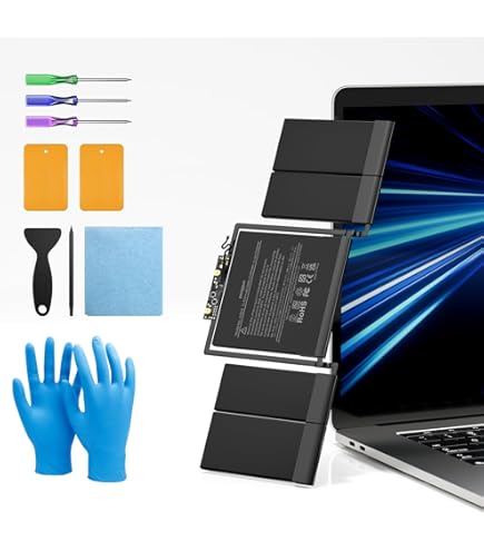 K KYUER 49.2Wh A1819 Batterie Compatible With MacBook Pro 13" A1706 Retina Late 2016 Mid 2017 Version Touch Bar EMC 3071 EMC 3163 MLH12LL/A MLH12D/A MPXV2LL/A MLVP2LL/A MNQF2LL/A MNQF2HN/A MNQG2LL/A