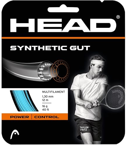 Set Corde Da Tennis GENESIS TWISTED RAZOR 16L Nero - Monofilamento Co-polimero, Massimo Spin, 40 Piedi (12 M)
