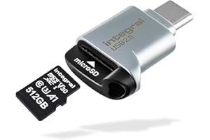 Integral Lettore di schede micro SD Adattatore per scheda di memoria OTG USB2.0 / USB C Tipo C per Micro SD, microSDHC, microSDXC