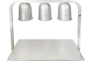 Davlex 3 Lamp Food & Plate Warmer Carvery Station Heated Display Three Bulb Buffet Heater