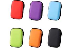 Satiskid 6Pcs Playing Card Case Set, Durable Card Game Storage Box, Portable Holder Case for UNO and Standard Size Cards