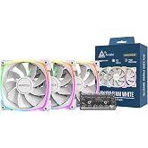 Montech RX120 PWM Beyaz Reverse Fan Blade 3'l&uuml; Paket + Hub Controller ARGB