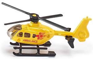 siku 0856, Rescue Helicopter, Metal/Plastic, Yellow, Rotating rotors