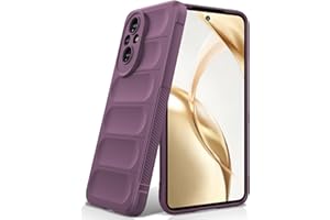 BonYonka Silikonowy Etui do Honor 200, Miękką Wyściółką Wewnętrzną z Mikrofibry, Obiektywem Aparatu Pełna Ochrona, Osłona Odporna na Uderzenia - fioletowe
