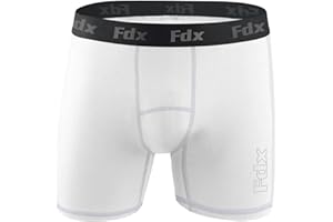 FDX Boxer Shorts Mens - Quick-Drying, Soft, Breathable Underwear - Sports Briefs, Base Layer Trunks for Running, Gym, Cycling, Rugby, Workout and Fitness Training