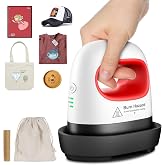 Mefine mini heat press, 3 temperature levels, portable | Ceramic plate 6.2 &times; 10.7 cm and automatic shut-off; for textile viny