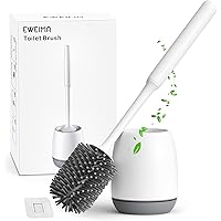 Brosse WC, Brosse de Toilette en Silicone, EWEIMA Balayette WC en Silicone Antibactérienne à Séchage Rapide, Brosse Toilettes
