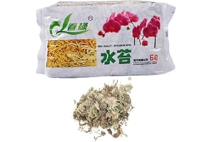PEOSEVI Sfagno,Muschio di Sfagno, Fertilizzante Organico Nutritivo, Terreno di Substrato per Fertilizzanti Fuori Suolo, per Forniture da Giardino di Orchidee Phalaenopsis, (Confezione Compressa 12L / 6L)
