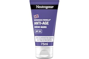 Neutrogena | Crème Mains Anti-Âge SPF 20 Formule Norvégienne (tube de 75 ml) – Crème hydratante pour les mains contre les signes visibles de l'âge et les taches – Soin des mains au parfum délicat
