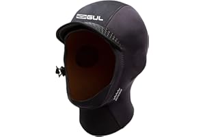 Gul Mens 3mm Sdl Peaked Surf Hood Black - Thermal Warm Heat Layer Layers