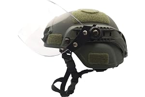 Airsoft taktisk skyddshjälm, taktisk hjälm Mich 2000 actionversion med NVG-stöd och vandalsäker visir mask för utomhusspel, airsoft paintball CS