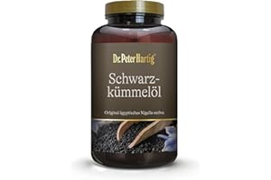 Dr. Peter Hartig Schwarzkümmelöl 500 Kapseln 8-Monats-Vorrat Kaltgepresst Nigella Sativa Vitamin A E Lactose- Gluten- Hefefrei