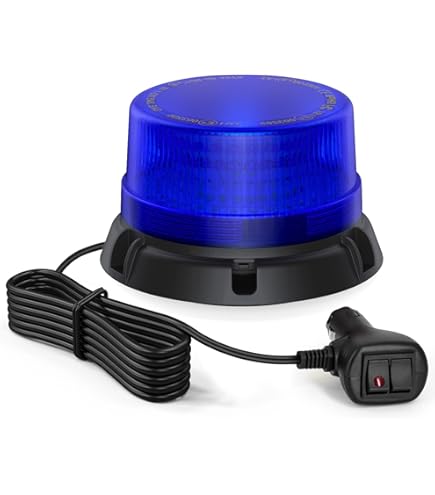 Luce Stroboscopica Solare A LED - Impermeabile IP54, Base Magnetica, Per Auto E Camion | Colore Ambia O Rosso - Foto 2