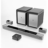 GOVO GoSurround 1000 Pro, 5.2.4 Channel, 800W Soundbar with True Dolby Atmos®, 6.5” Dual Subwoofer, Wireless Rear Satellites, HDMI/Optical/AUX/USB/Blu
