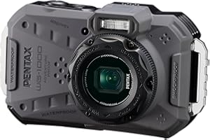 PENTAX WG-1000 (Grigio) fotocamera digitale compatta impermeabile, progettata per la fotografia occasionale all'aperto e subacquea, impermeabile fino a una profondità di 15 metri (a un'ora)
