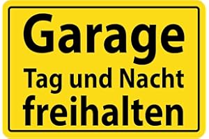 Schatzmix Blechschild Garage Tag und Nacht freihalten Metallschild Wanddeko 20x30 tin Sign