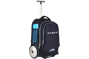 UNIKER Laptoptasche mit Rollen für 35,6 cm (14 Zoll) Laptop, Rolltasche, Rucksack mit Rollen, 50,8 cm (20 Zoll) Computertasche mit Rädern, Weltall, Medium, Rucksack mit Rollen